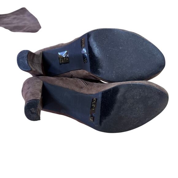 Cape Robbin MONA 1 Faux Suede Thigh Knee High Heel Boots Color Brown SZ 10 - Picture 2 of 5